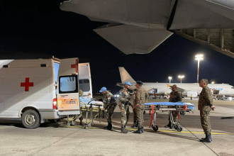 Indian Army medical team evacuates injured soldier from Israel