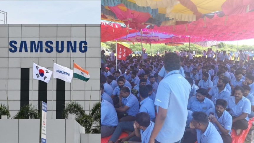 Samsung India workers’ strike enters Day 7, production badly hit at Chennai plant 1 Samsung India workers’ strike enters Day 7, production badly hit at Chennai plant