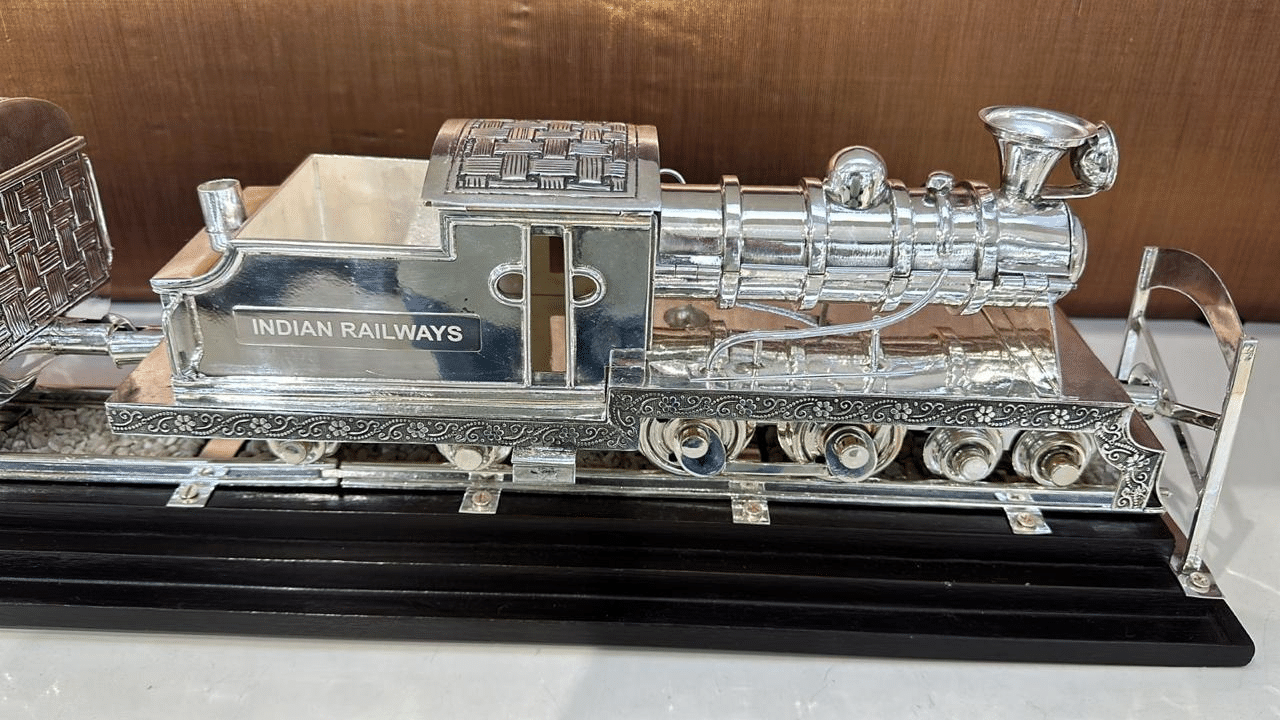 PM Modi gifts ancient silver train model to US President Joe Biden PM Modi gifts ancient silver train model to US President Joe Biden