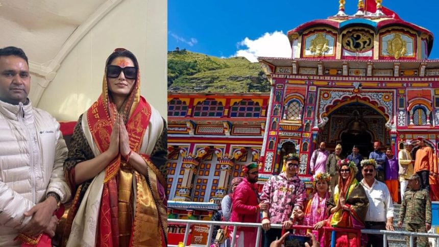 Bollywood actress Urvashi Rautela performs puja at Badri-Kedar shrines with family 1 Bollywood actress Urvashi Rautela performs puja at Badri-Kedar shrines with family