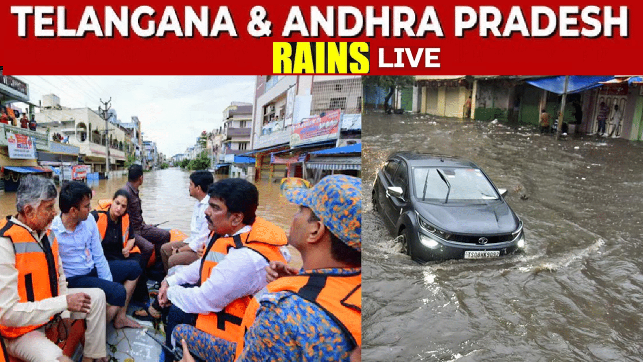 Andhra Pradesh, Telangana Rain LIVE: Centre dispatches NDRF teams as states struggle with floods Andhra Pradesh, Telangana Rain LIVE: Centre dispatches NDRF teams as states struggle with floods