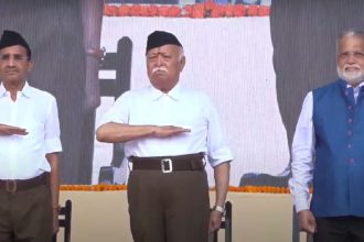 100 years of RSS: Sangh celebrates Vijaydashmi, Mohan Bhagwat performs ‘shastra puja’