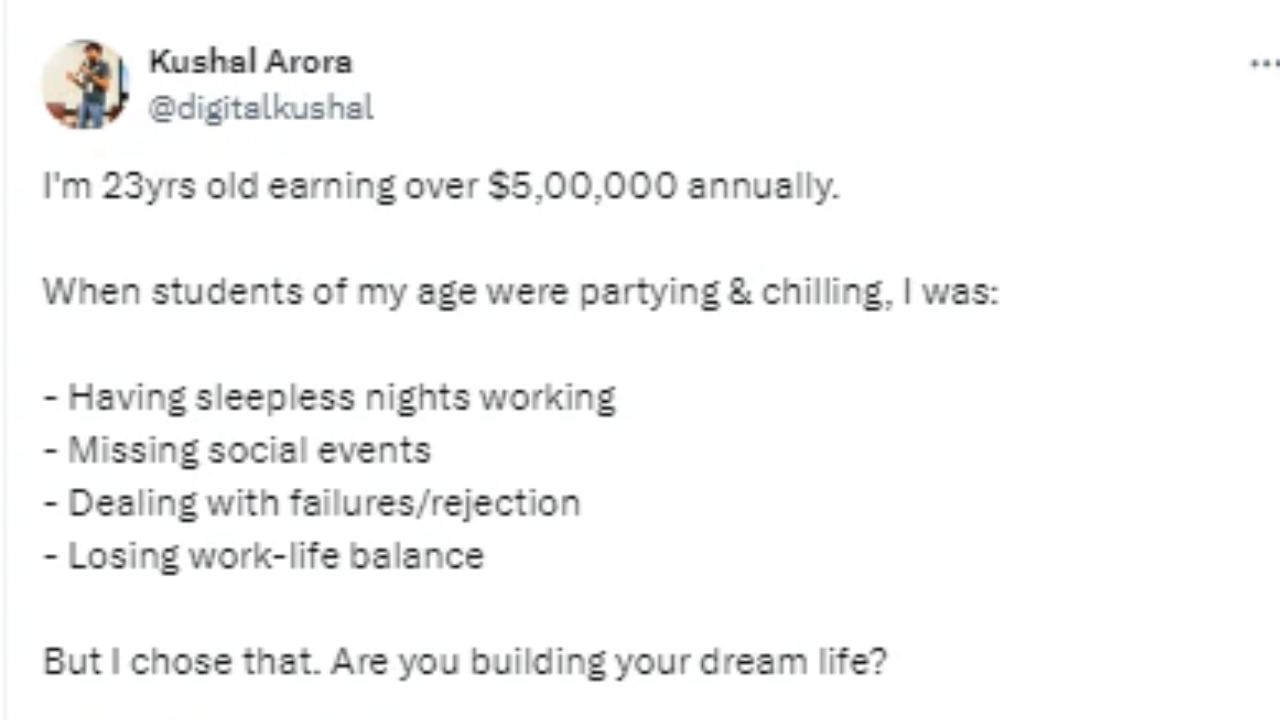 23-year-old man's post on 'dream life' goes viral, internet criticises him