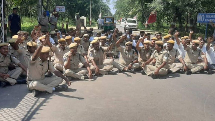 Battalion constables across Telangana protest, demand fair working hours