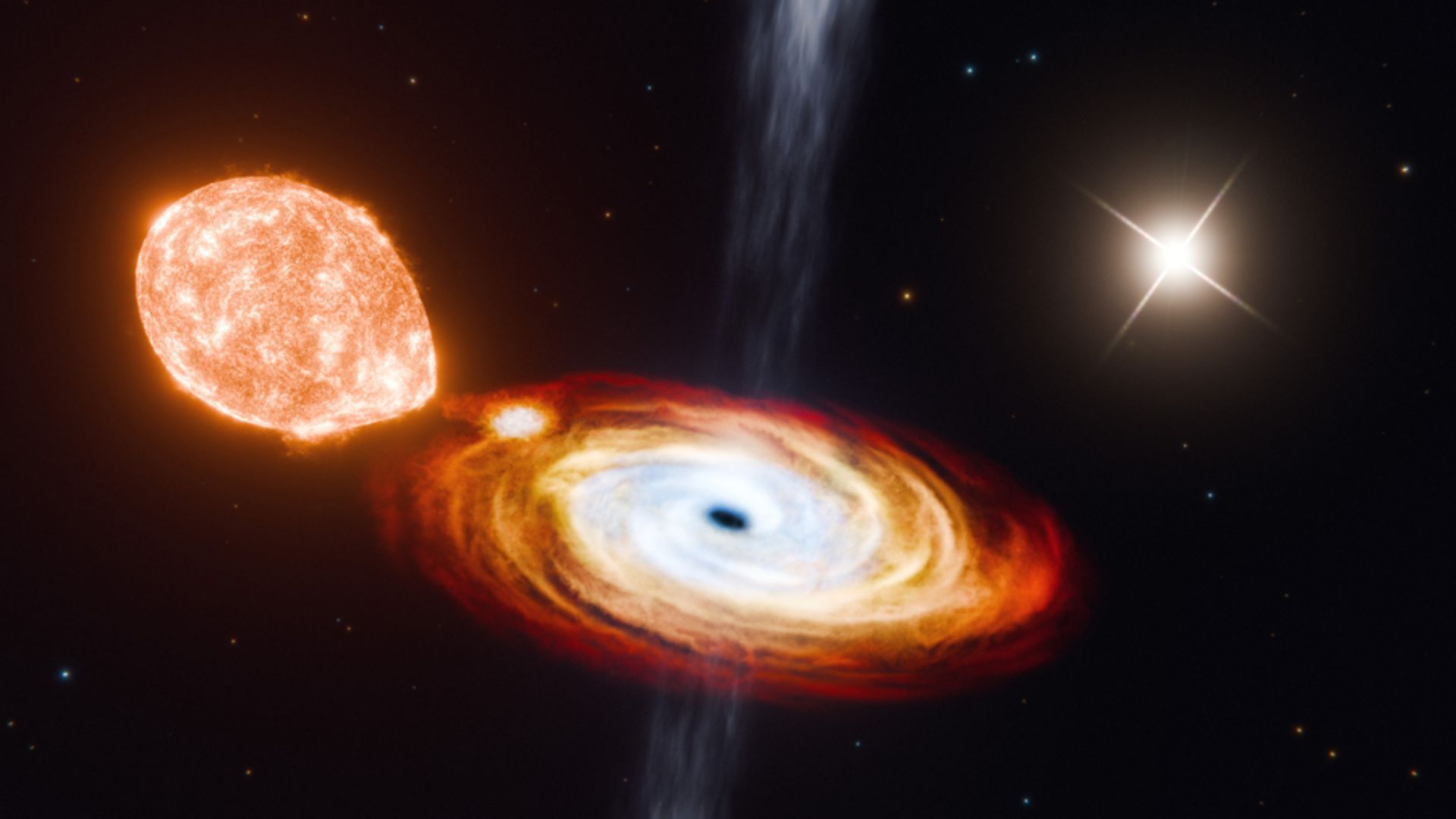 Astronomers discover first black hole triple system