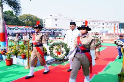 CM Dhami pays tributes to police/ Paramilitary martyrs on Police Commemoration Day