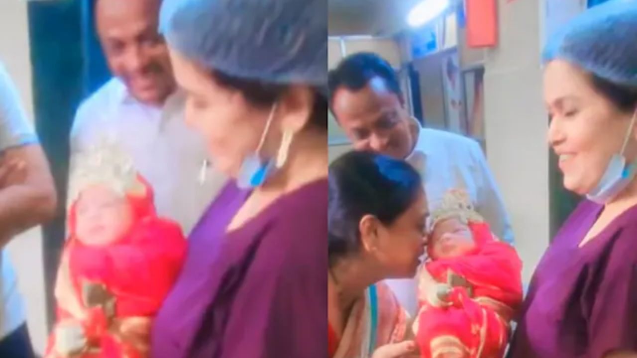 ‘Cutest thing’: Doctor dresses baby born on Vijayadashmi like Maa Ambe, video viral