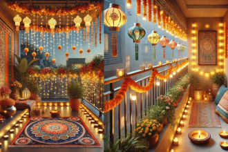 Diwali balcony decoration: Creative light and decor ideas for your festive space