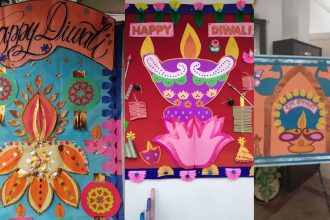 Diwali board decoration ideas for school competitions and classroom displays [2024]