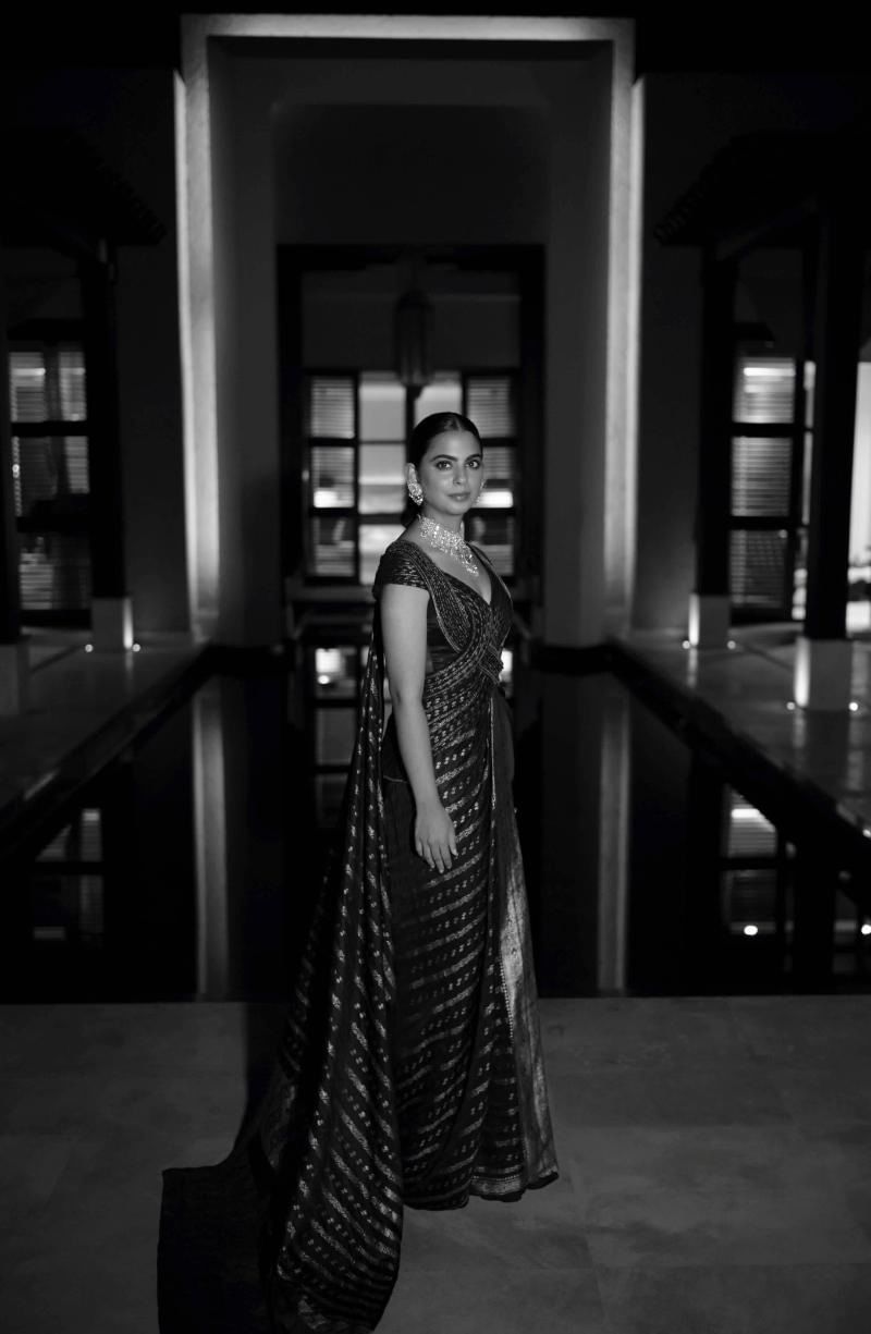 Saree Couture Gown for Diwali Party Outfit