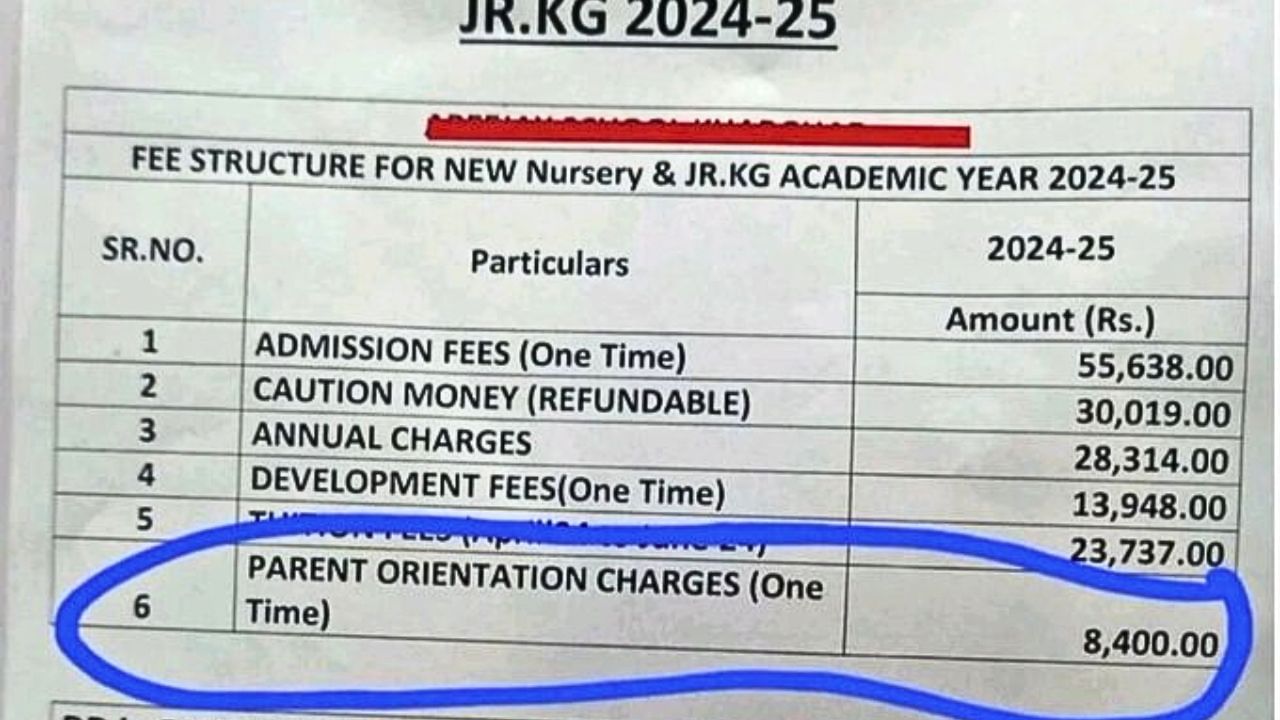Doctor shares pics of admission slip; of Rs 1.5 lakh fee, for nursery school