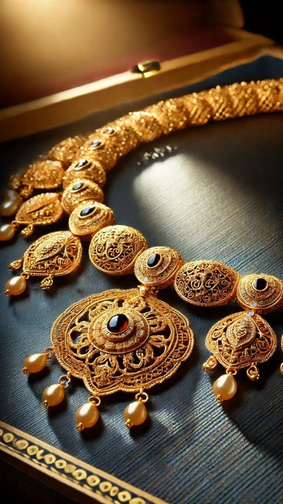 gold jewellery for wife karwa chauth gift ideas - gold necklace