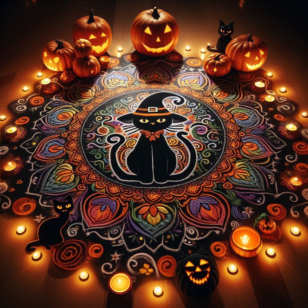 Halloween rangoli 