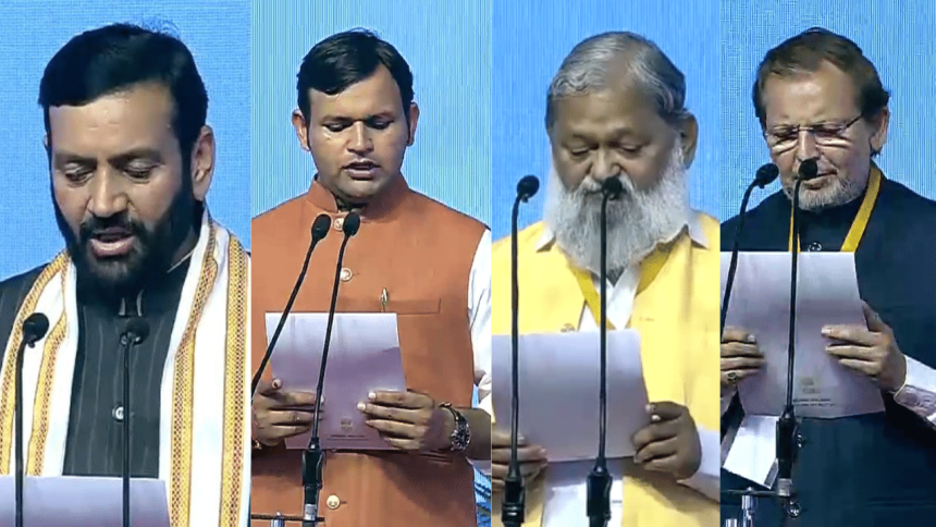 Haryana CM Nayab Singh’s cabinet: A mix of turncoats, dynasts and RSS loyalists