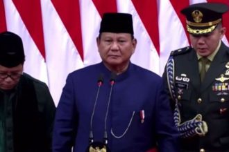 Ex-defence minister Prabowo Subianto takes oath as Indonesia’s eighth president