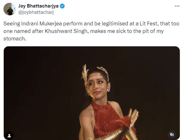 Indrani Mukerjea dances at the Khushwant Singh Literary Festival.