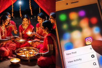Karwa Chauth pic captions in Hindi and English for Instagram