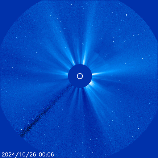 The CME observed on 26 October, associated with the X1.8 solar flare. (Image Credit: NASA/SDO/SIDC). 