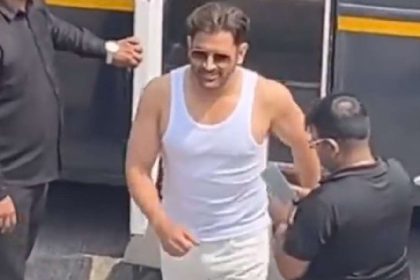 MS Dhoni’s uber-cool look at an ad shoot in Goa makes internet go gaga – Watch