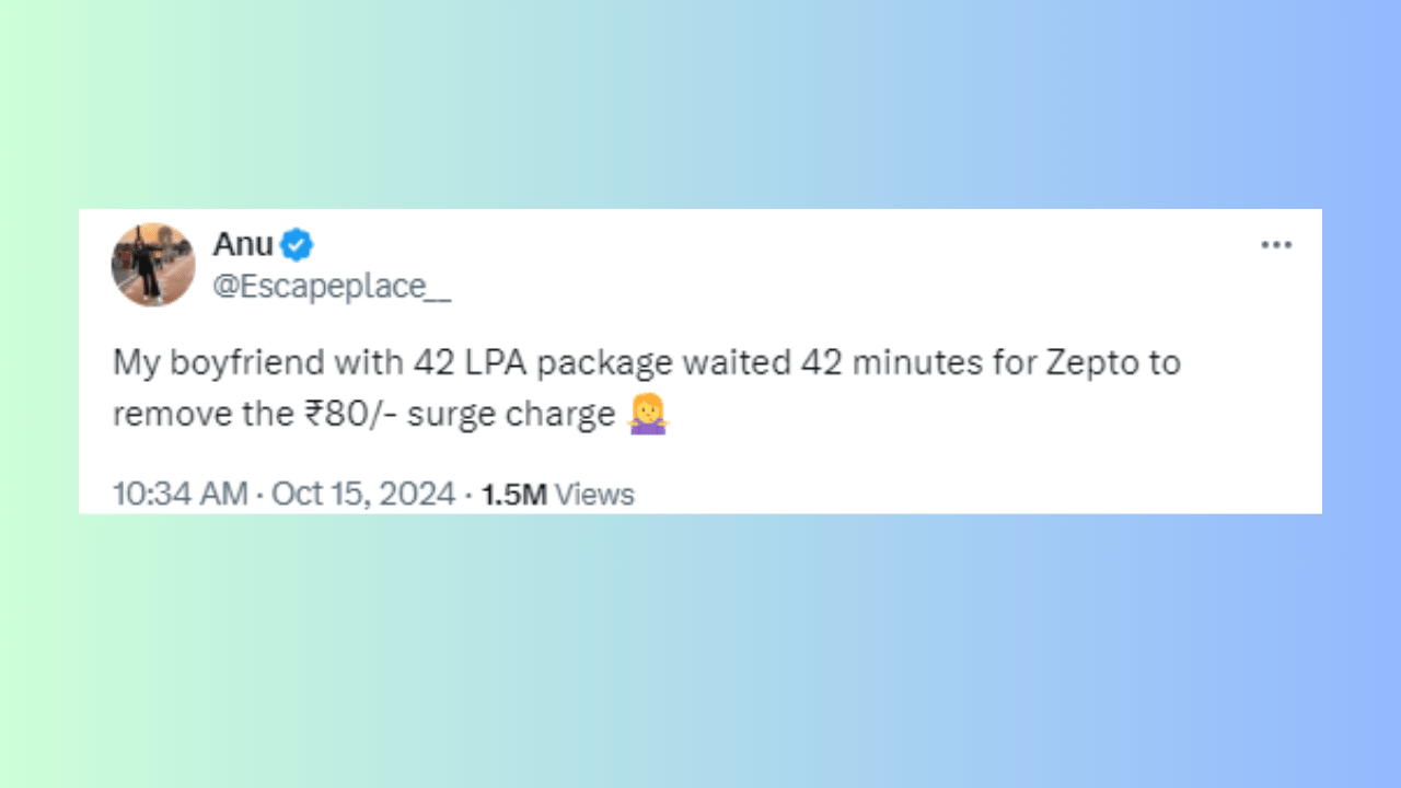 Man earning Rs 42 lakh per annum waits 42 minutes to save Rs 80 on delivery fee