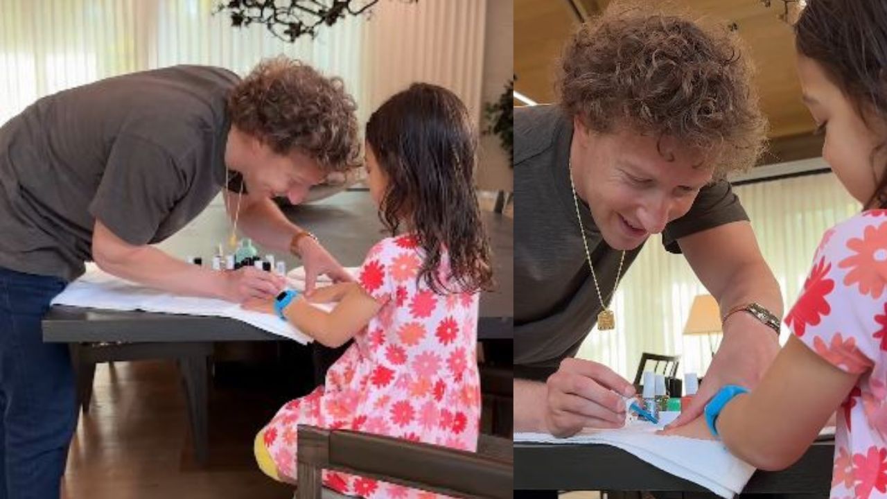 ‘I crushed it’: Mark Zuckerberg turns nail artist for daughter in viral video