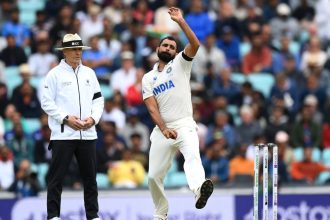 Mohammed Shami bowls nearly full tilt in Bengaluru after Day 2 play of IND v NZ Test 5 Mohammed Shami bowls nearly full tilt in Bengaluru after Day 2 play of IND v NZ Test