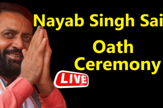 Nayab Singh Saini Oath-Taking Ceremony LIVE: Stage set for oath taking event