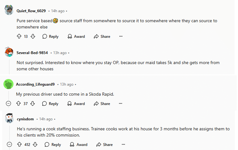 Netizens react to man's Reddit post