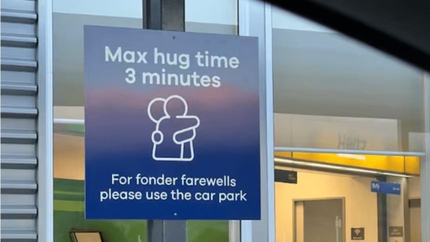 You can’t hug for more than 3 minutes at this airport – Here’s why