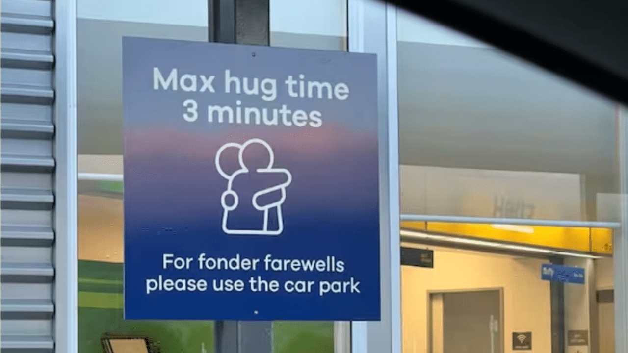You can’t hug for more than 3 minutes at this airport – Here’s why