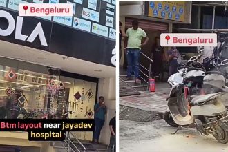 Bengaluru: Ola scooter starts burning in front of its showroom; netizens make fun