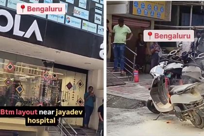 Bengaluru: Ola scooter starts burning in front of its showroom; netizens make fun