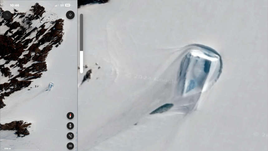 Secret underground bunker in Antarctica? Google Maps image sparks wild theories