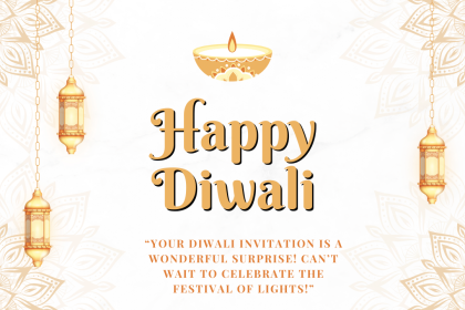 Heartfelt Thank You messages for Diwali party invitations