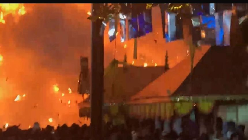 Veererkavu temple fire mishap : ‘No permission given for fireworks’- Officials 1 Veererkavu temple fire mishap : ‘No permission given for fireworks’- Officials