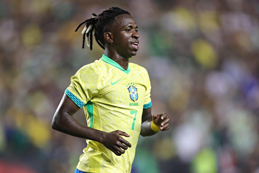 Why Real Madrid star Vinicius Junior deserves to win the Ballon d’Or 2024 5 Vinicius Junior #7 of Brazil looks on during an international friendly match against Brazil. (Photo- Getty Images)