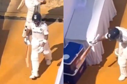 Virat Kohli smashes ice box with bat after second consecutive failure in Pune Test