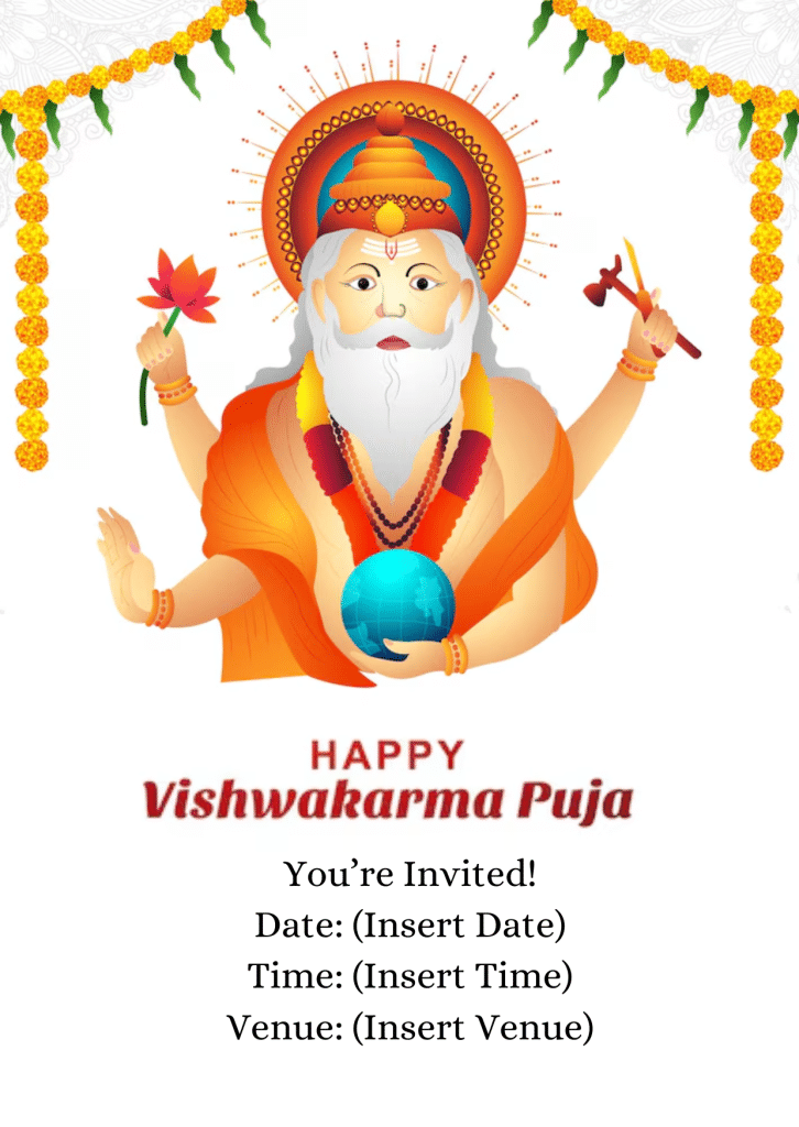 Vishwakarma Puja invitation card free download