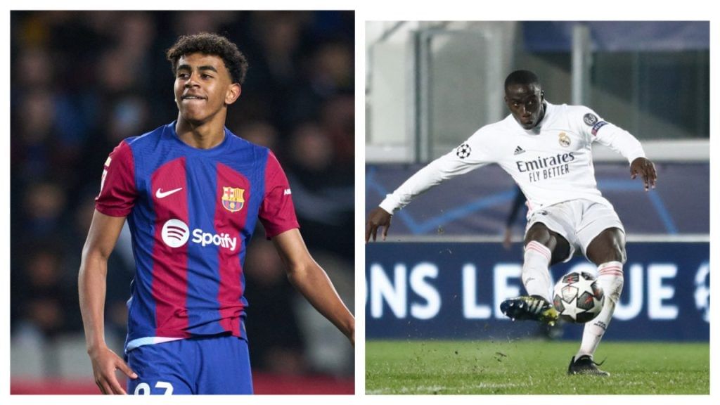 Yamal vs mendy (Getty images and Ferland Mendy twitter)