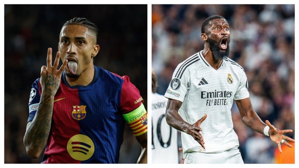 Raphinha vs Rudiger (Getty images)