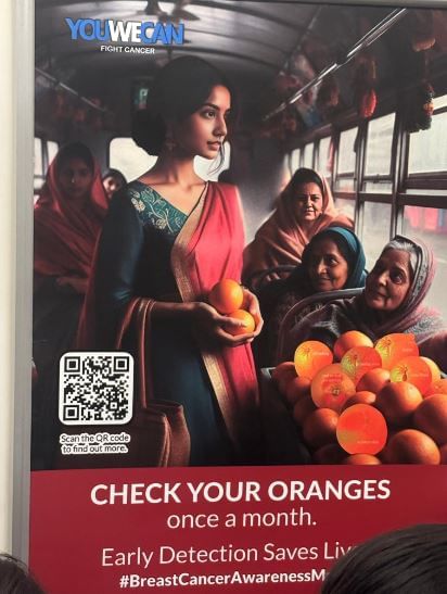 ‘Check your oranges’: Yuvraj Singh’s NGO slammed for ‘tone-deaf’ breast cancer ad 2 Yuvraj Singh's NGO refers to breasts as oranges.
