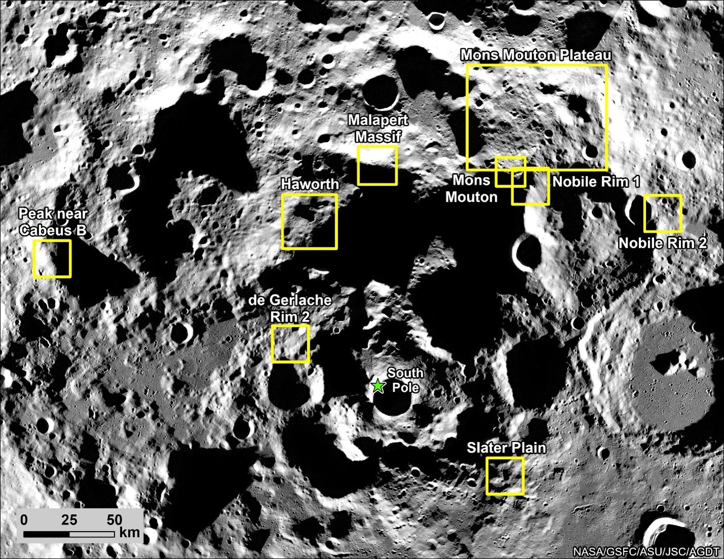 artemis iii landing region candidates