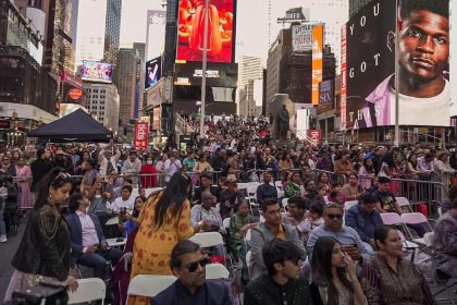 Diwali celebrations light up Times Square in New York City