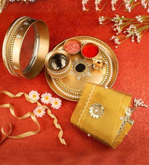 Happy Karwa Chauth images: Download free HD photos 23 Karwa Chauth thali images. Pinterest