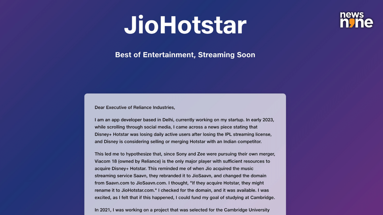 Is It Legal? Delhi Developer Wants Reliance to Fund Studies for JioHotstar.com Domain