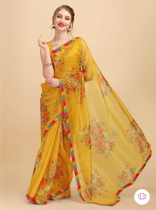 mirror work sarees 1