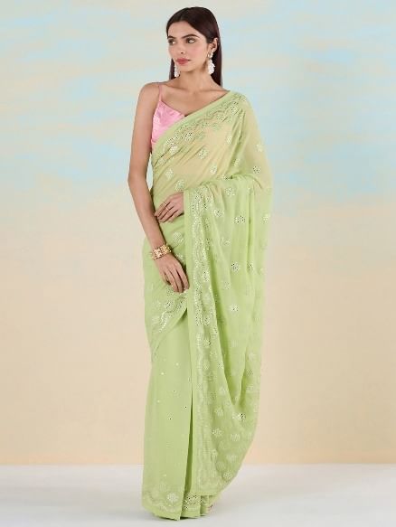 mirror work sarees 2