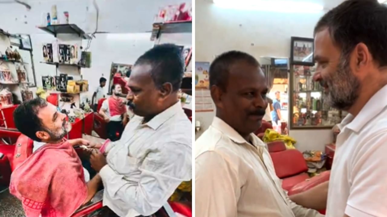 Rahul Gandhi visits Delhi barber shop, highlights struggles of working class