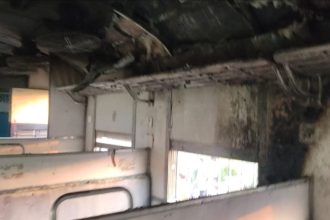 Explosion on train from Sampla to Bahadurgarh  ignites fire, injures passengers