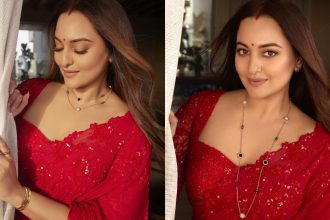 Sonakshi Sinha adorns Bvlgari Mangalsutra for a stylish Karwa Chauth celebration